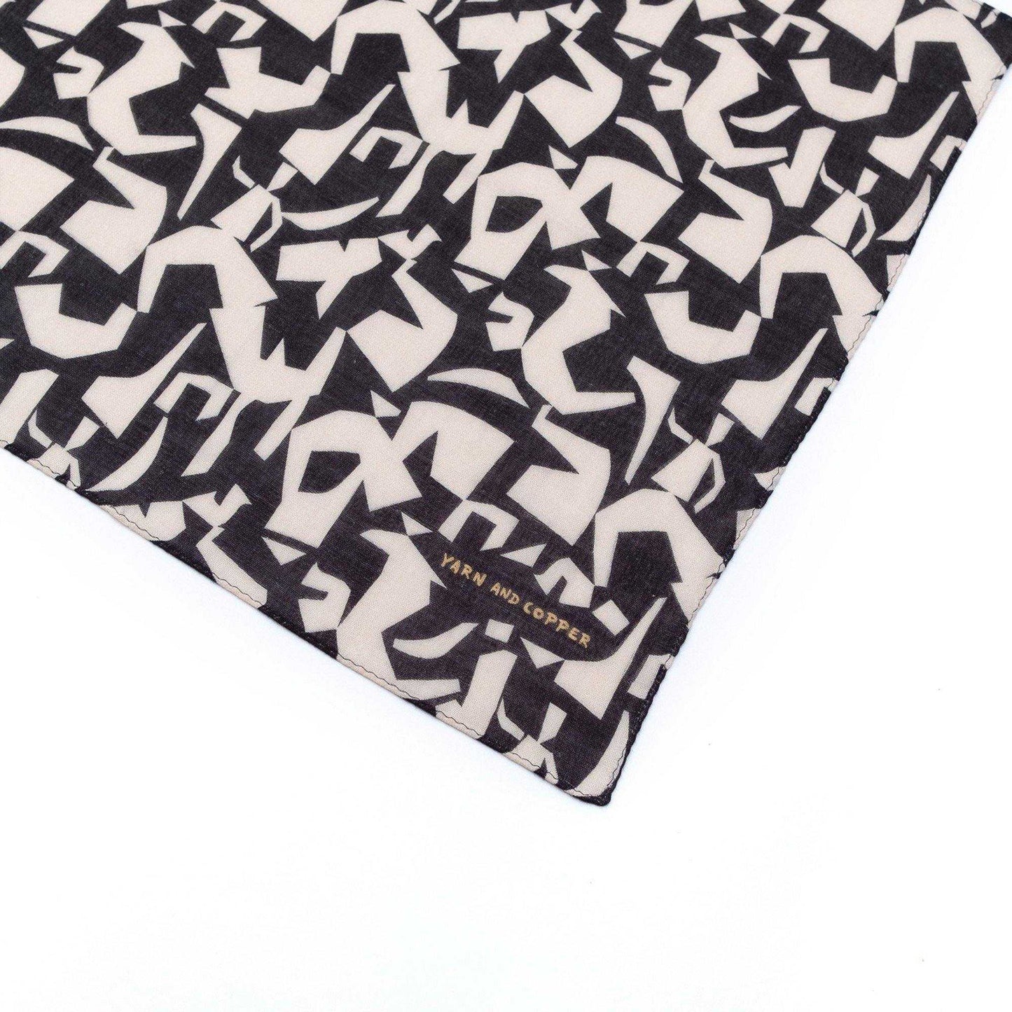 2色 Japanese Printed Double gaze Organic cotton 'Athens' ハンカチ
