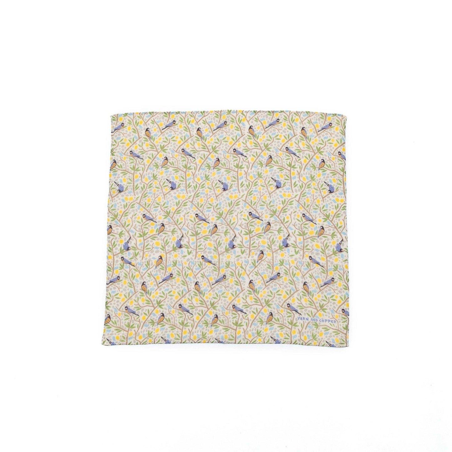 2色 Japanese Printed Double gaze Organic cotton 'Birchwood' ハンカチ