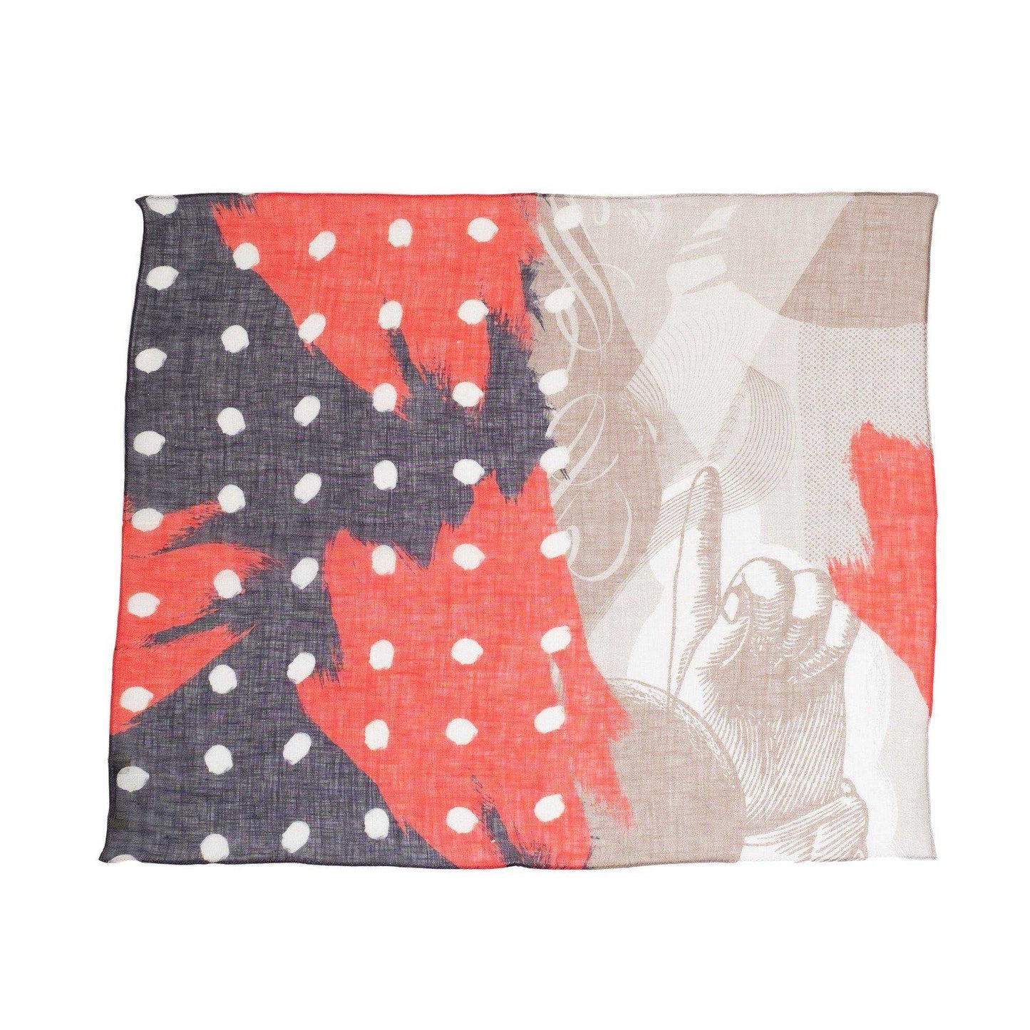 再入荷!近江リネン Japanese Linen 'Abbey' Navy リング付きミニスカーフ | YARN&COPPER