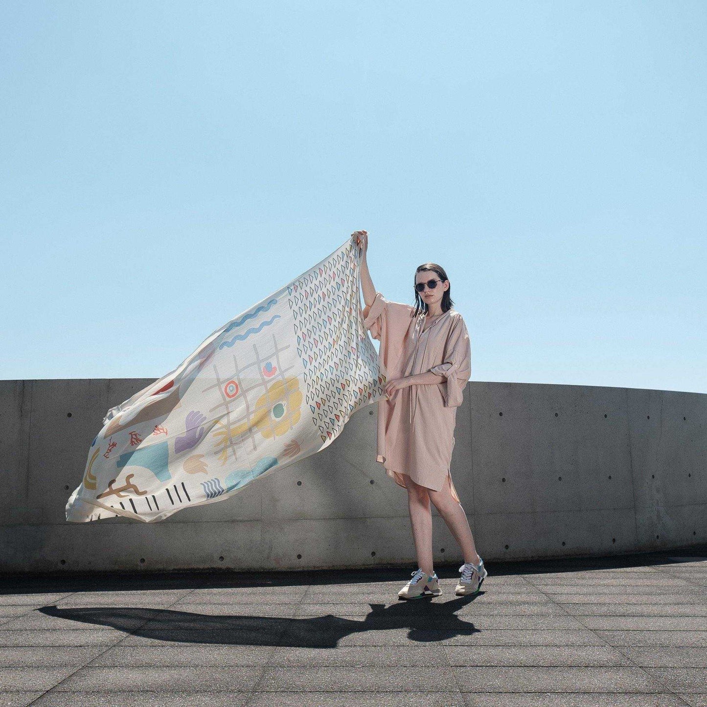 Japanese Printed Organic Cotton ’Eden’ ロングストール | YARN&COPPER