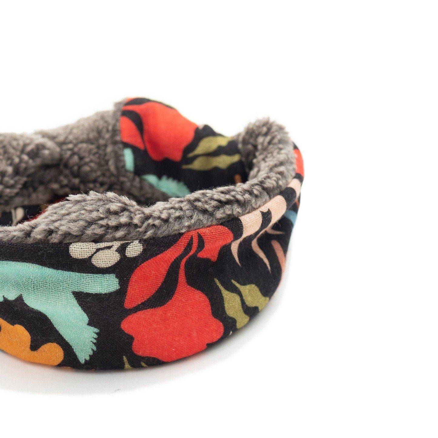 Merino Wool 'Bramley Hedge' Multi リバーシブルヘッドスカーフ/ミニスカーフ