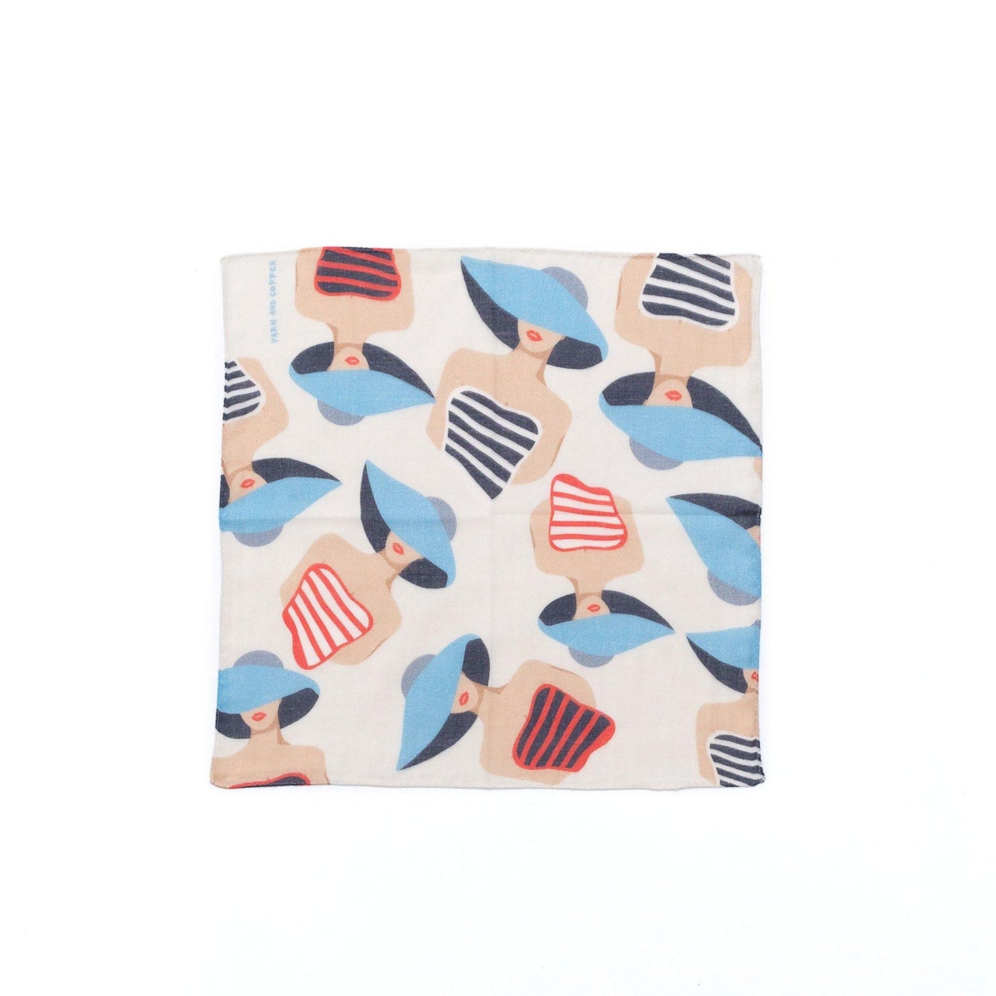 2色 Japanese Printed Double gaze Organic cotton 'Swimsuits' ハンカチ