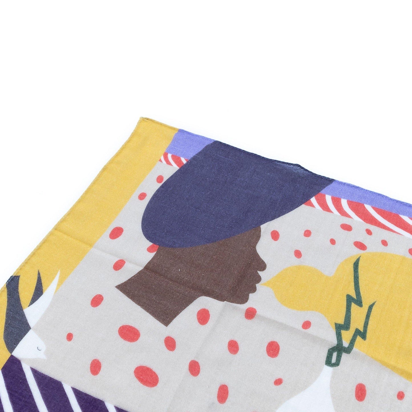 2色 Japanese Printed Double gaze Organic cotton 'Gossip' ハンカチ