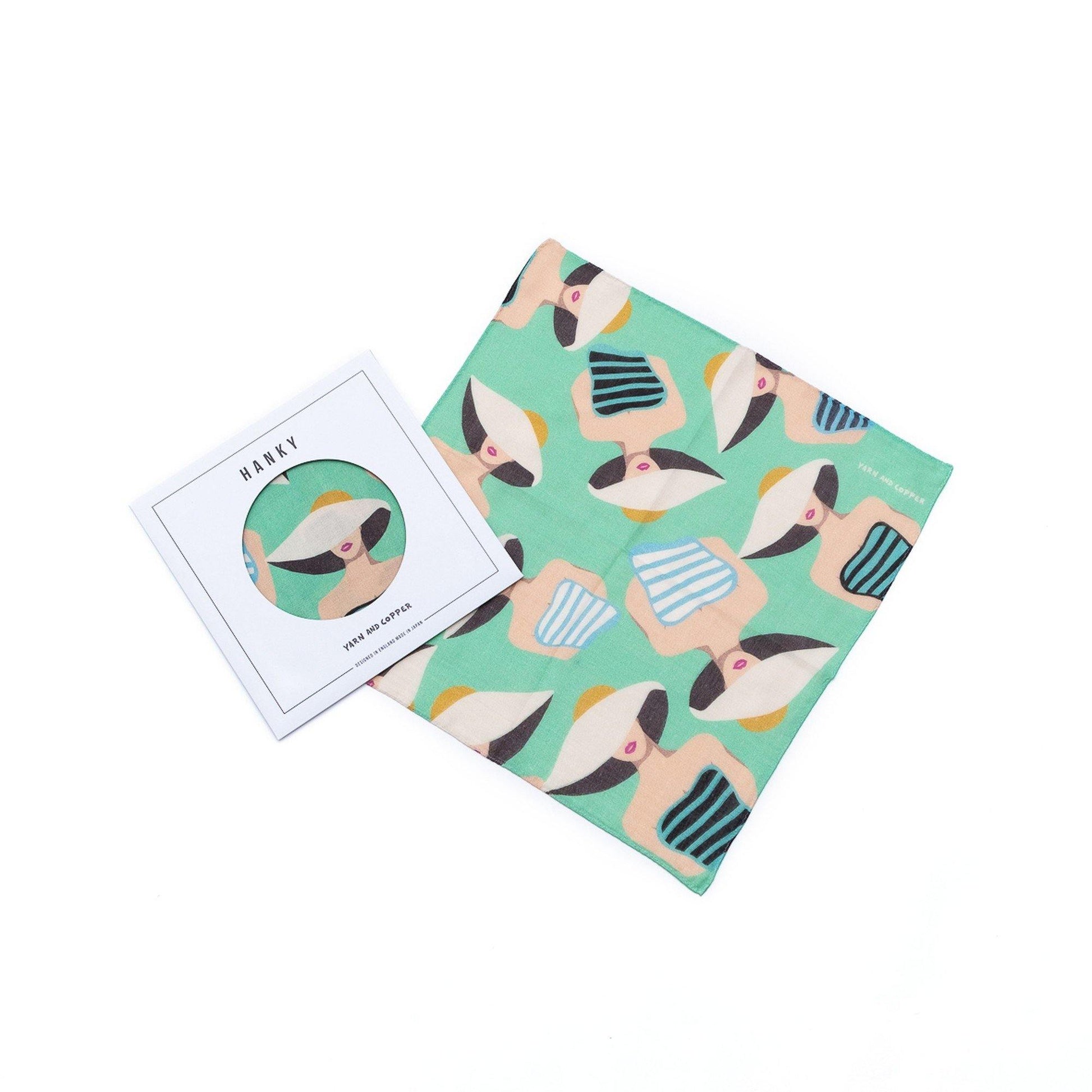 2色 Japanese Printed Double gaze Organic cotton 'Swimsuits' ハンカチ