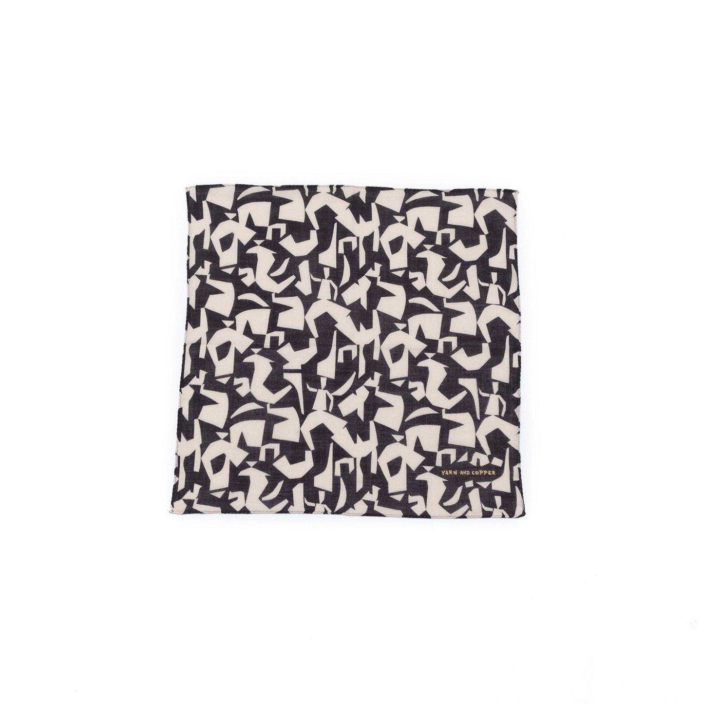 2色 Japanese Printed Double gaze Organic cotton 'Athens' ハンカチ