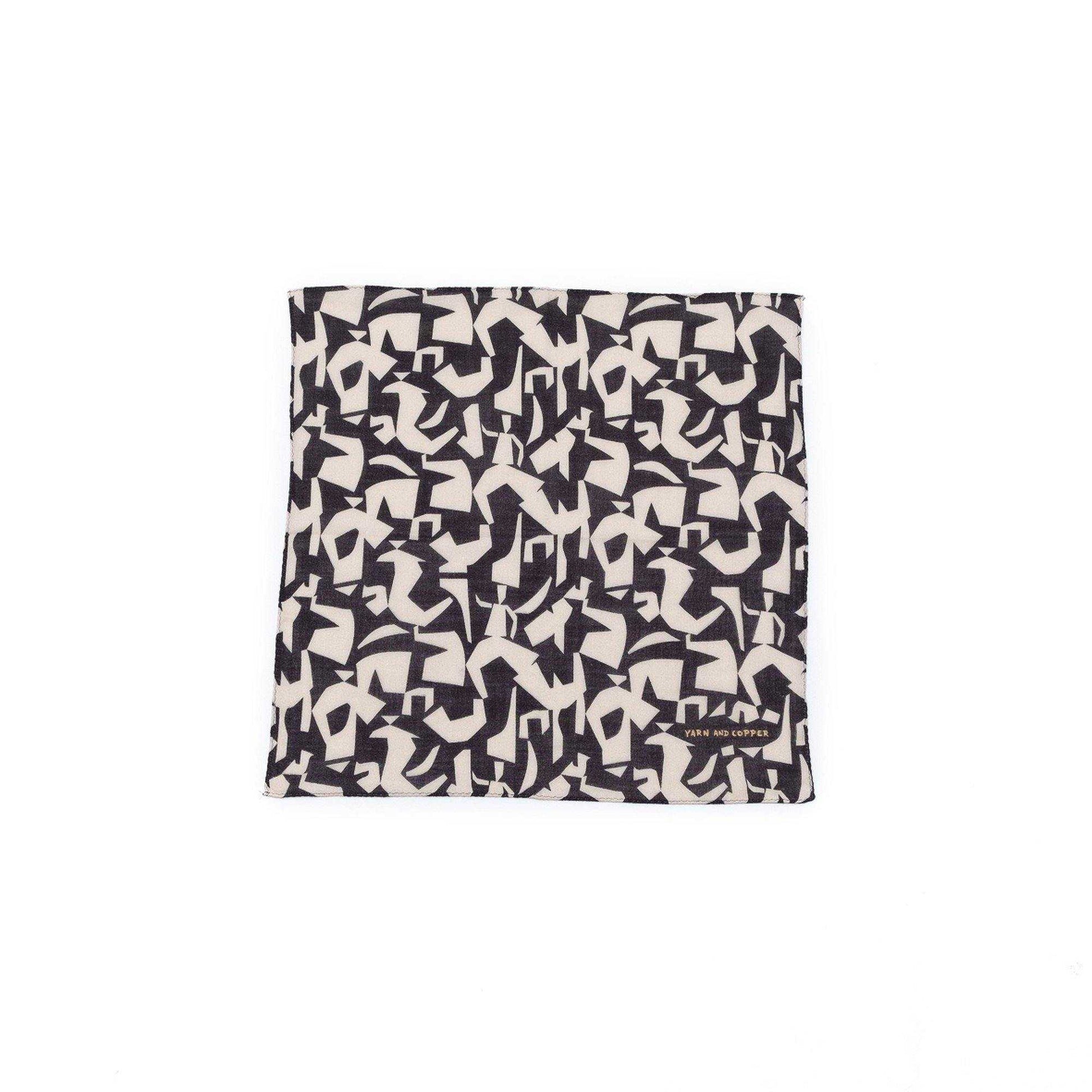 2色 Japanese Printed Double gaze Organic cotton 'Athens' ハンカチ