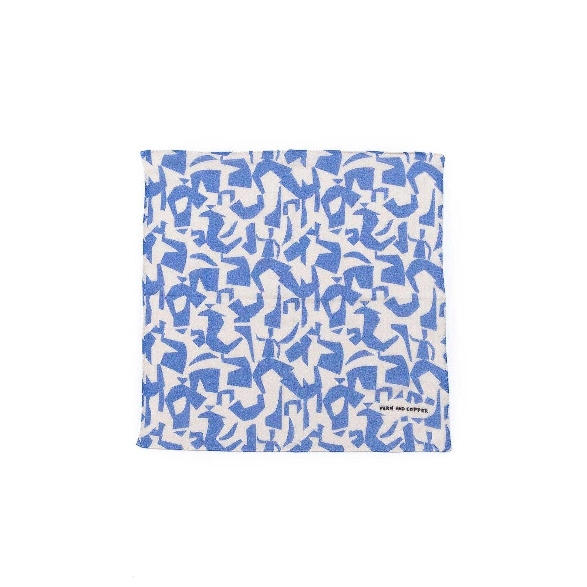 2色 Japanese Printed Double gaze Organic cotton 'Athens' ハンカチ