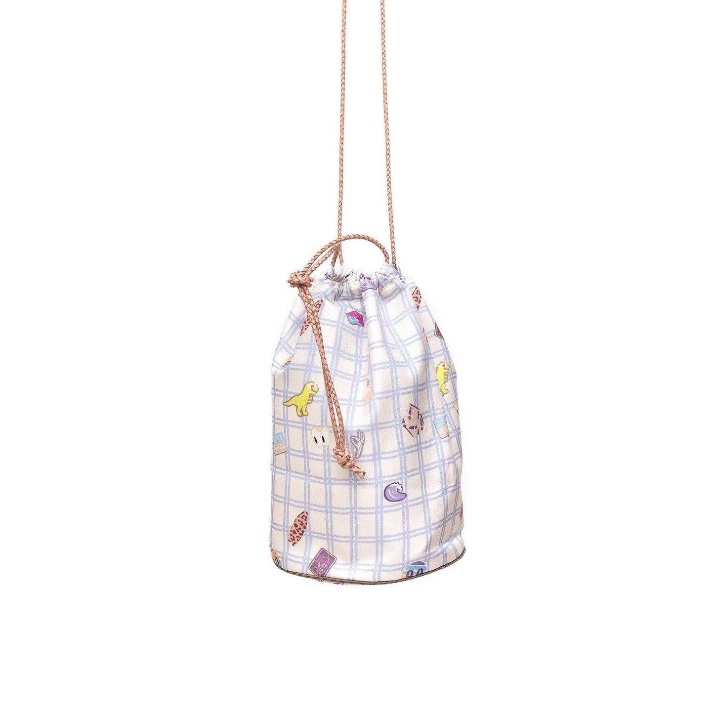 Japanese Printed 2Way Silk Bucket Bag 'Love Surf' | YARN&COPPER