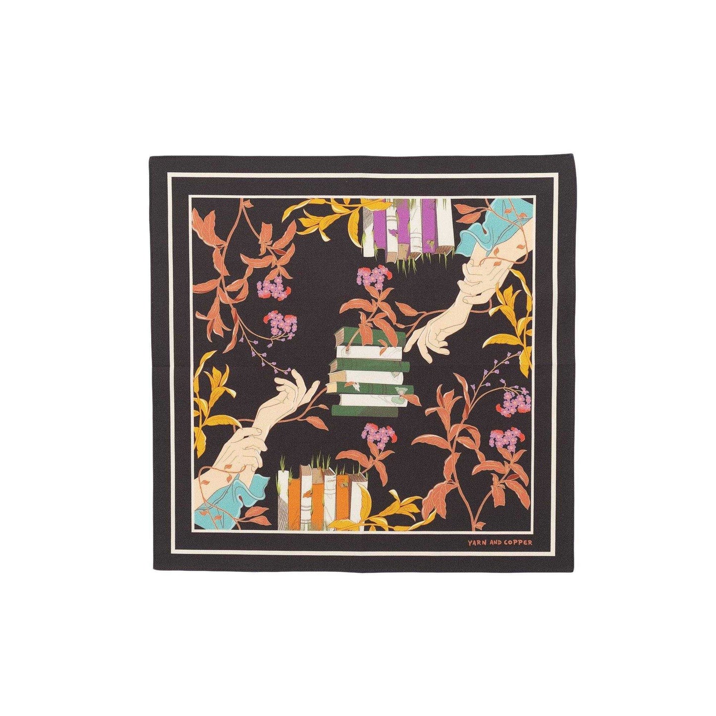 2色 Japanese Printed O.Cotton 'A Shakespearean dream' ハンカチ/ポケットチーフ