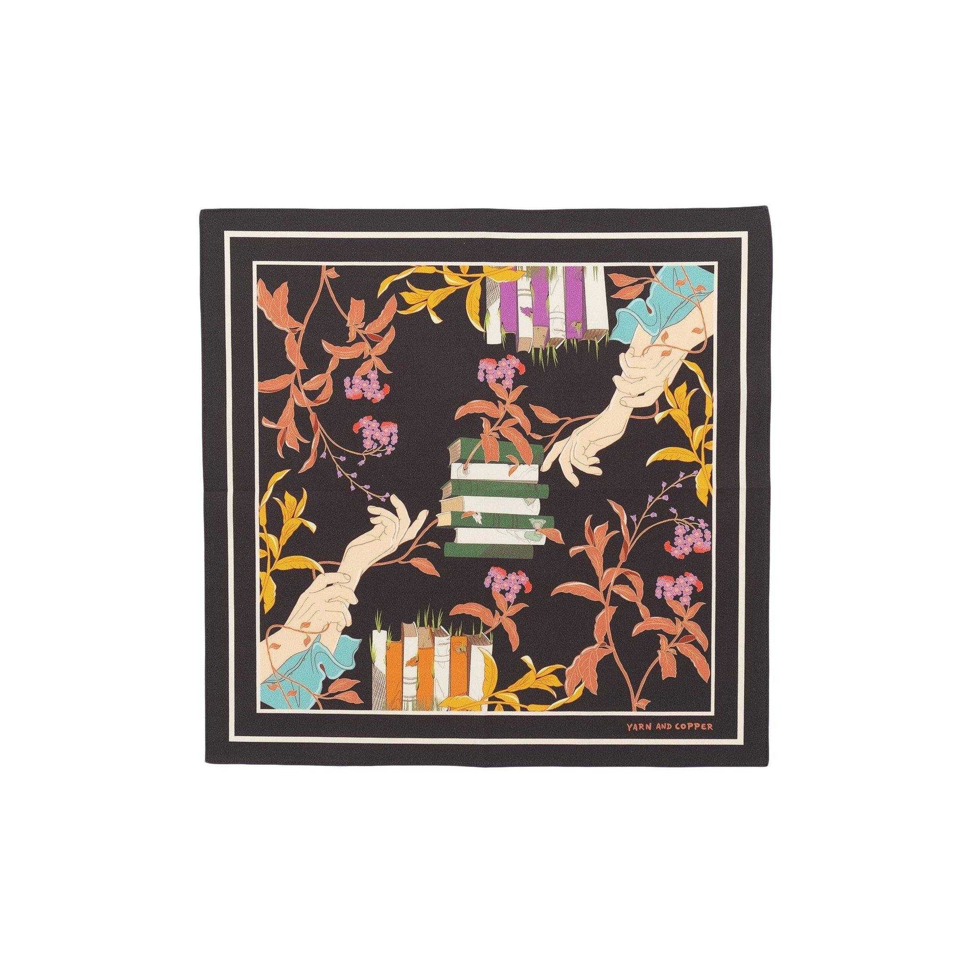 2色 Japanese Printed O.Cotton 'A Shakespearean dream' ハンカチ/ポケットチーフ