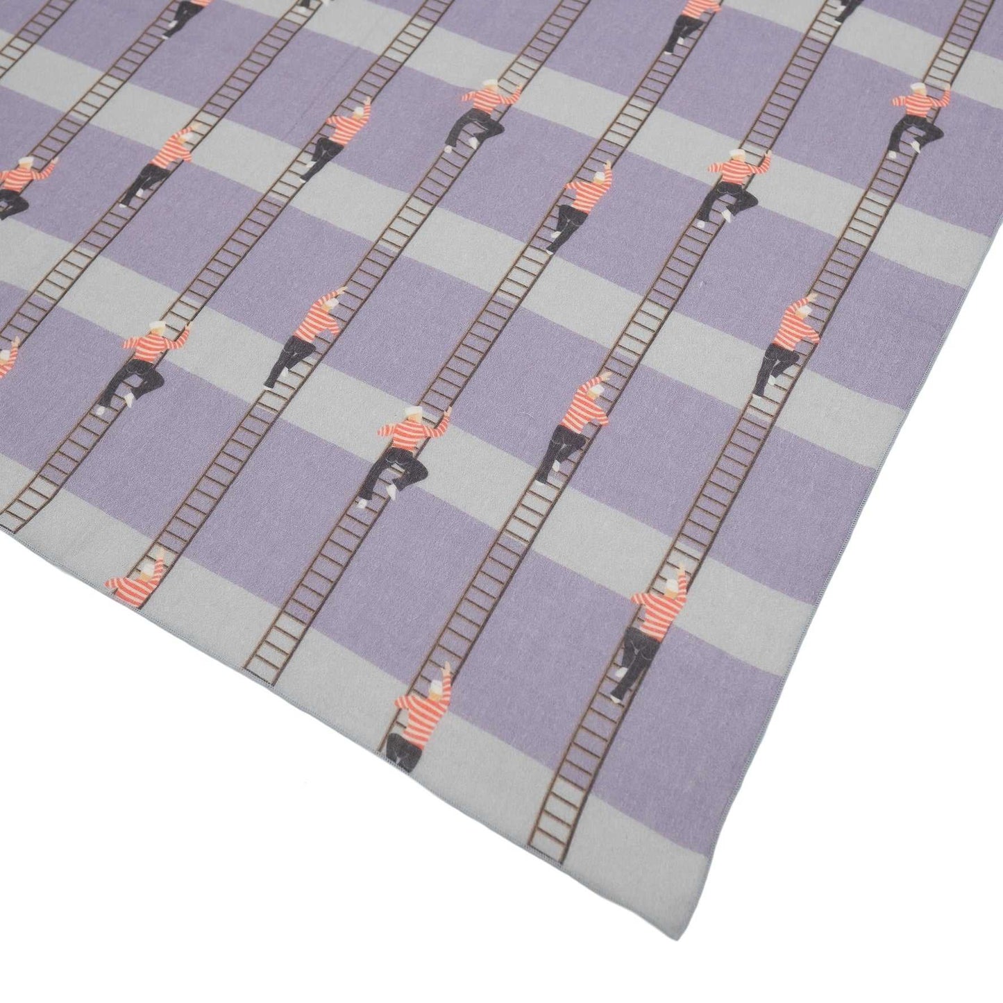 5月上再入荷予定!Japanese Printed Organic cotton 'Bristol' grey リング付きミニスカーフ