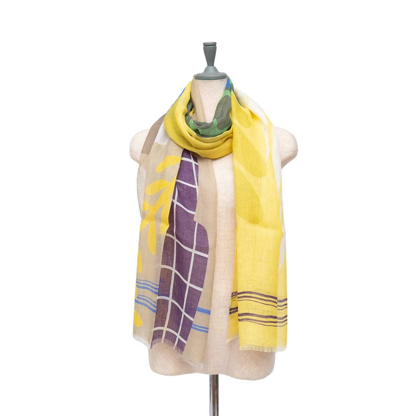 リネン Japanese Linen 'Manhattan Collection ' lemon ロングストール