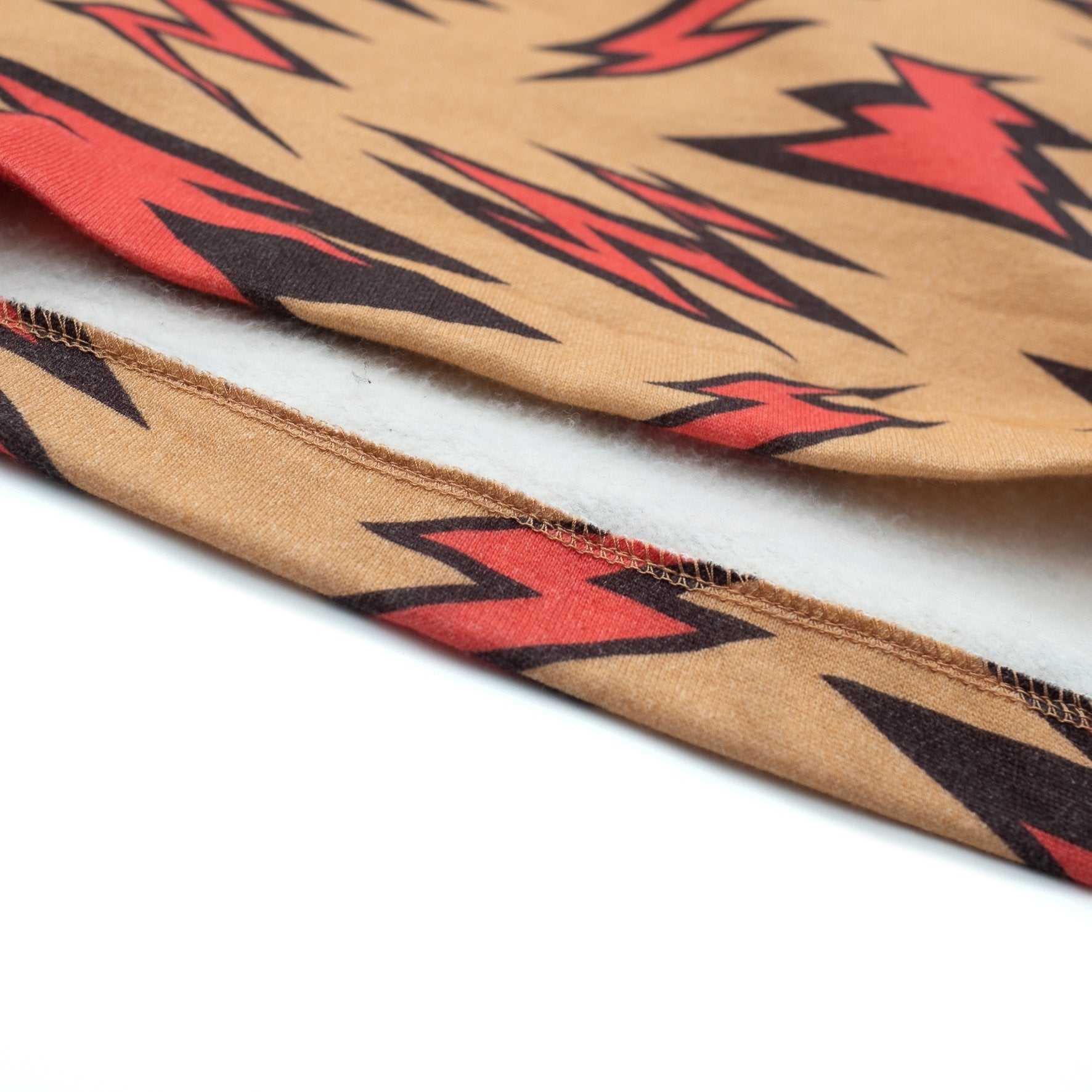 裏起毛 Japanese Printed オーガニックコットンロングスカート 'ZAAP!' red