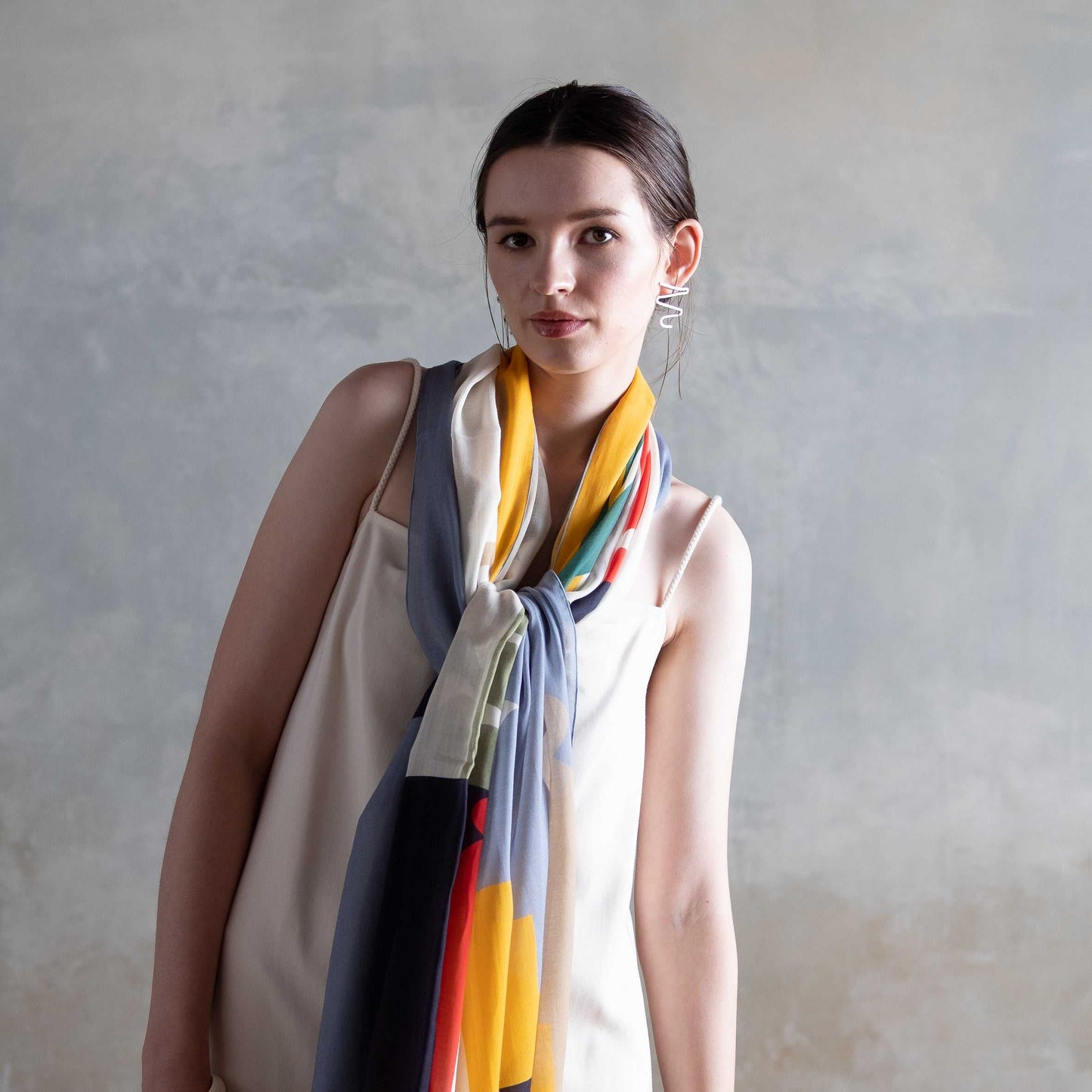 Japanese Printed Organic Cotton 'Morning Light'  ロングストール