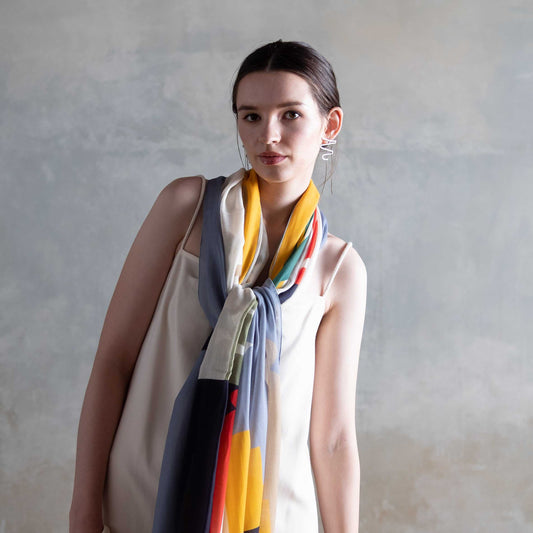 Japanese Printed Organic Cotton 'Morning Light'  ロングストール