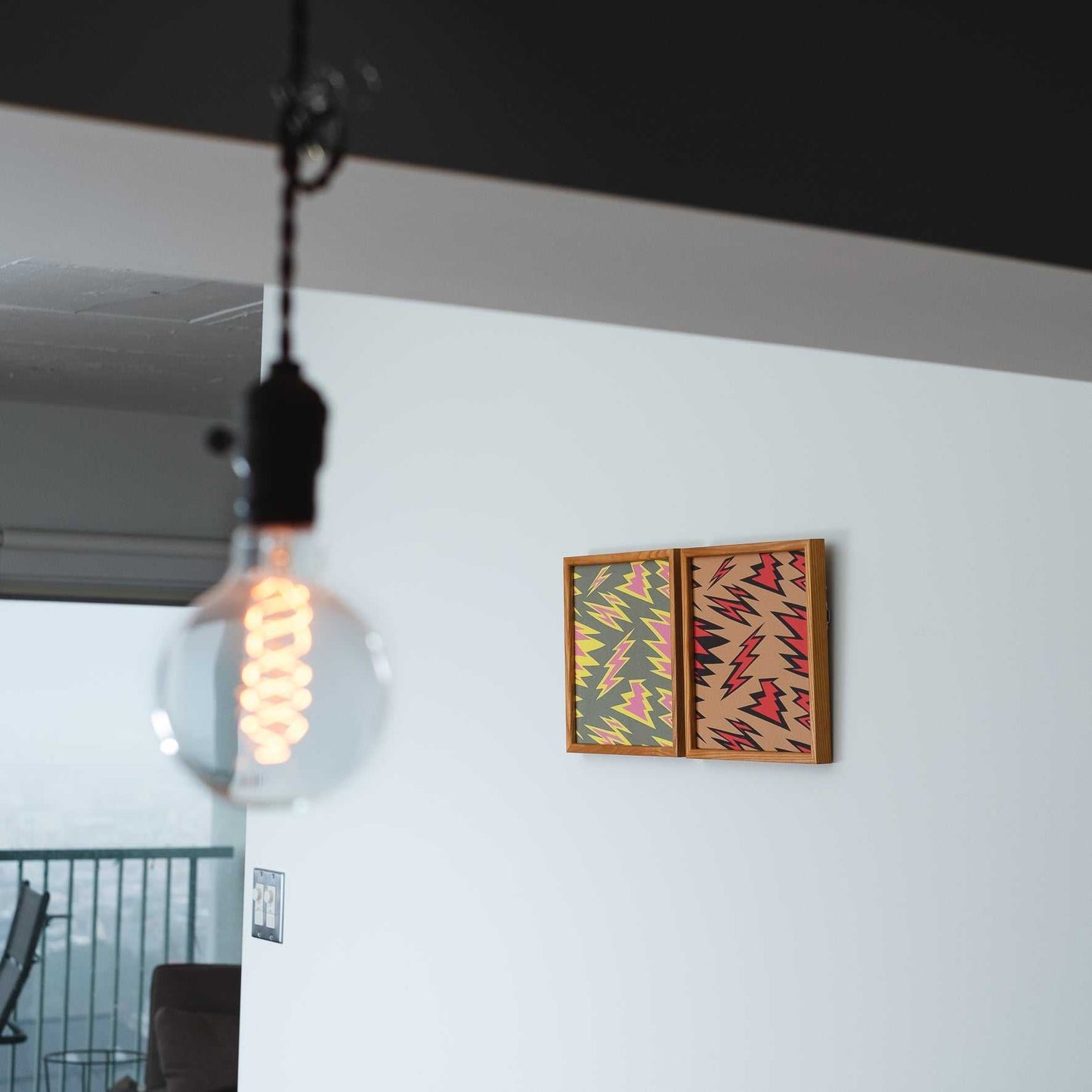 有効活用 'ZAAP!' khaki & beige 2色/3サイズ展開 インテリアアート | YARN&COPPER