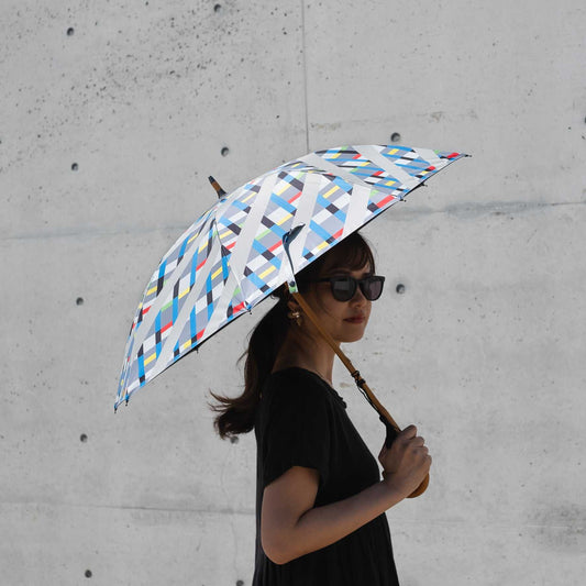 晴雨兼用傘 Japanese Printed ショートタイプ Late Nights 'grey' | YARN&COPPER