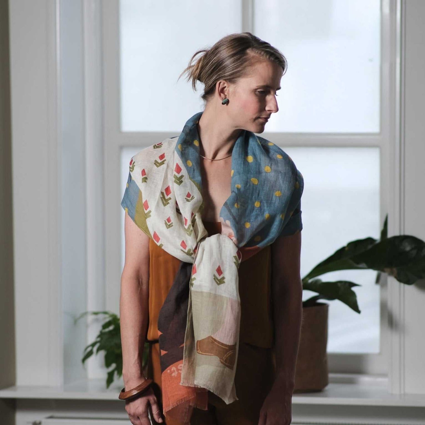 4月末入荷予定 リネン Japanese Linen 'Luna's Nap' khaki ロングストール