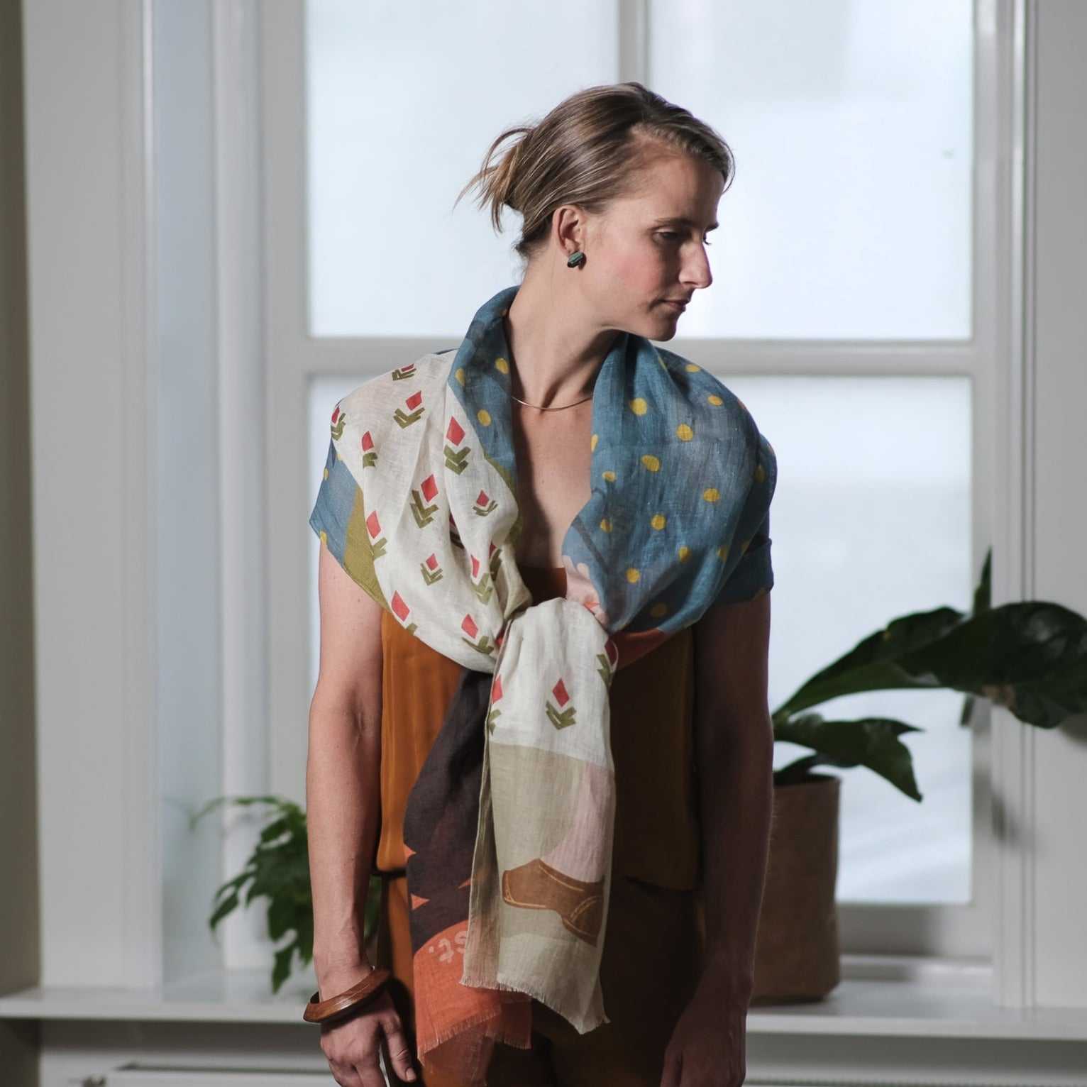 4月末入荷予定 リネン Japanese Linen 'Luna's Nap' khaki ロングストール