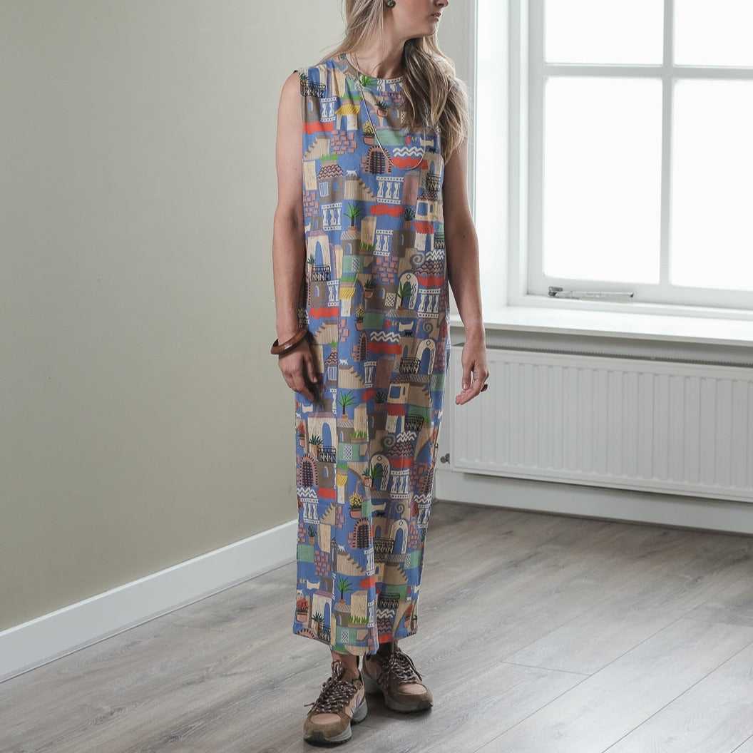 Japanese Printed Organic Cotton 'Italy' タンクドレス | YARN&COPPER