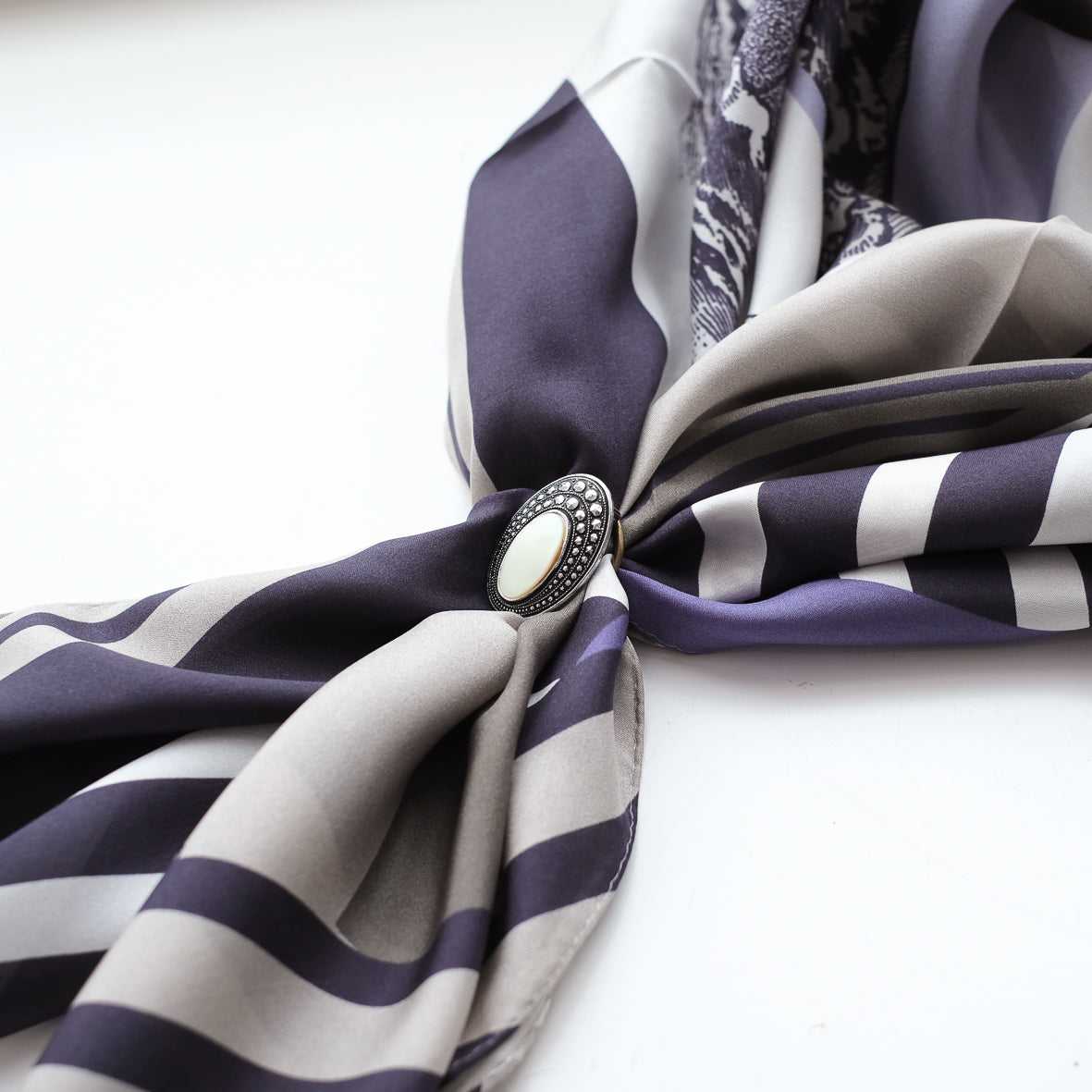 4月末~お届け予定 dead stock ヴィンテージスカーフクリップ Vintage Scarf Clip オーバルシェイプ2