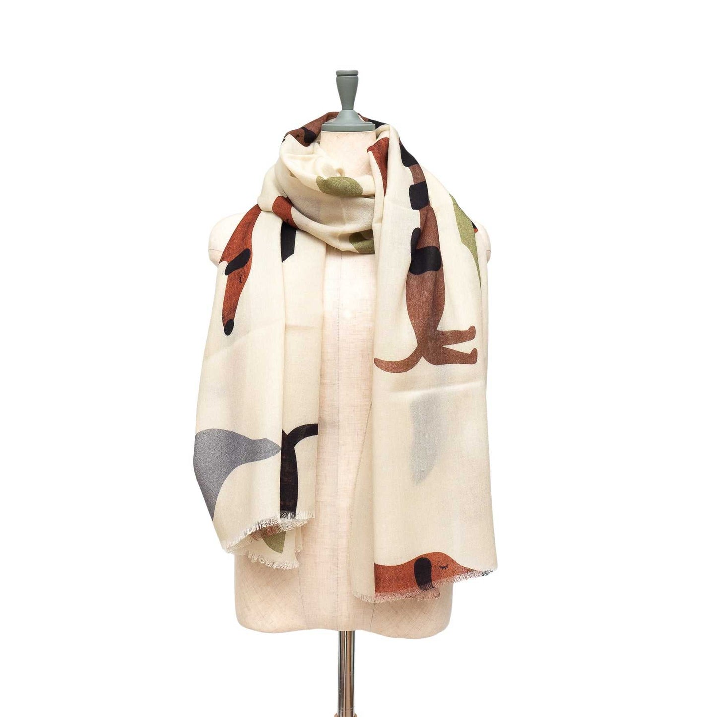 Japanese Merino Wool 'Jasper' cream ロングストール | YARN&COPPER