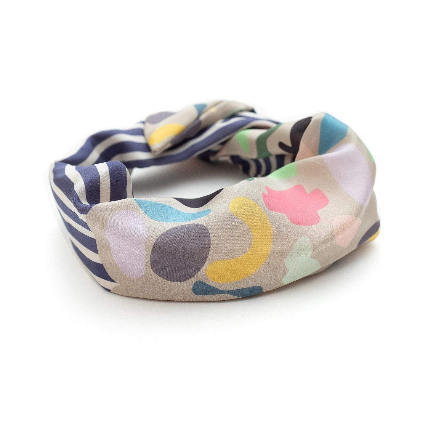 Japanese Printed Silk headband 'Pebbles' ヘッドスカーフ | YARN&COPPER