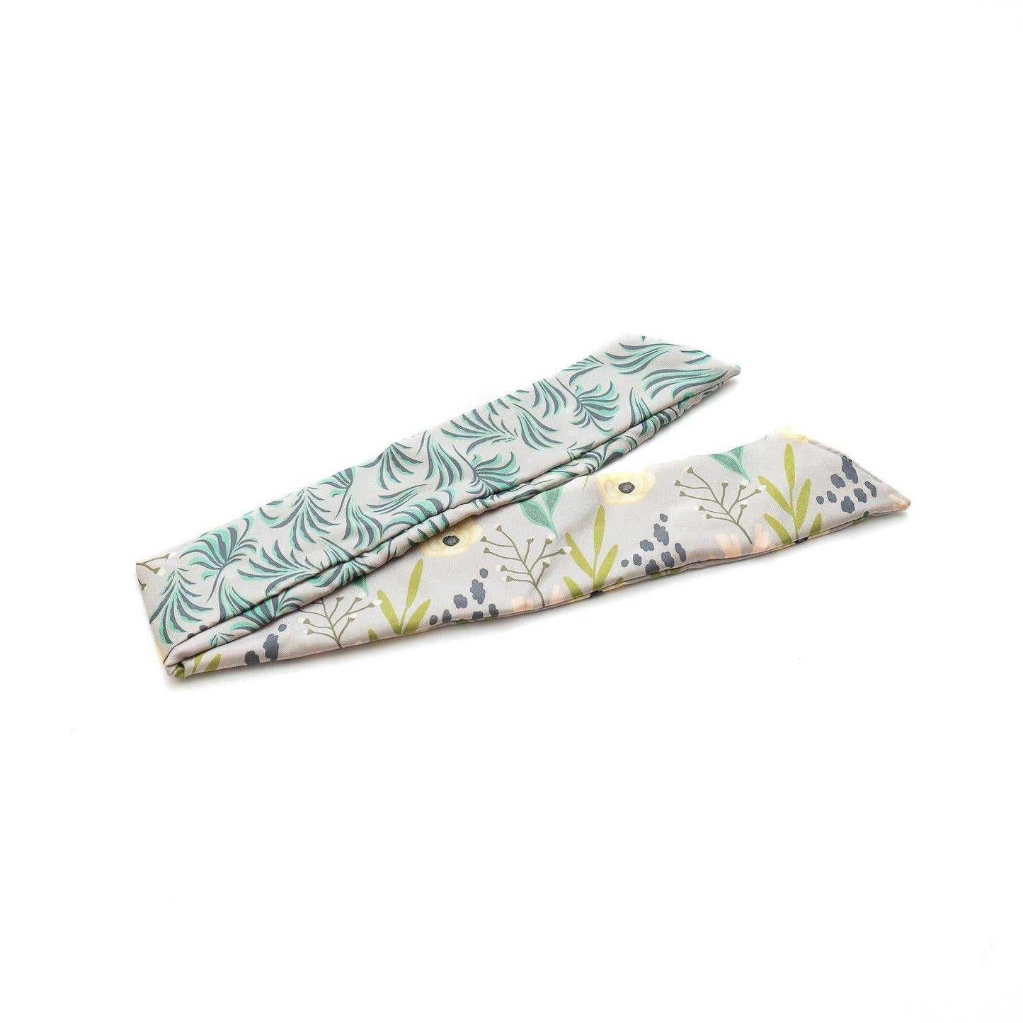 Japanese Printed Silk headband 'Pearsham' grey ヘッドスカーフ
