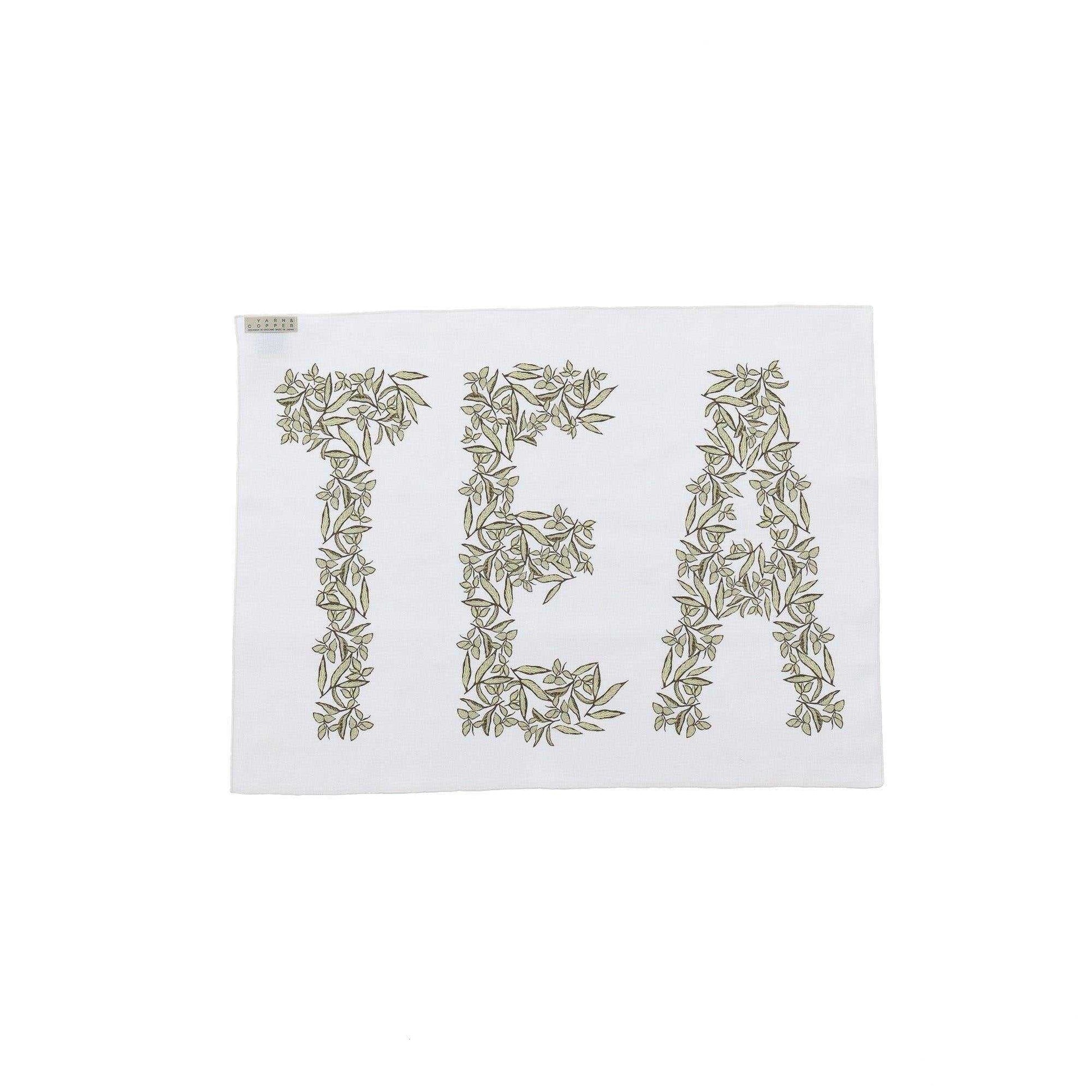 近江リネン Japanese Linen キッチンタオル  ’Tea leaves’ Cream | YARN&COPPER