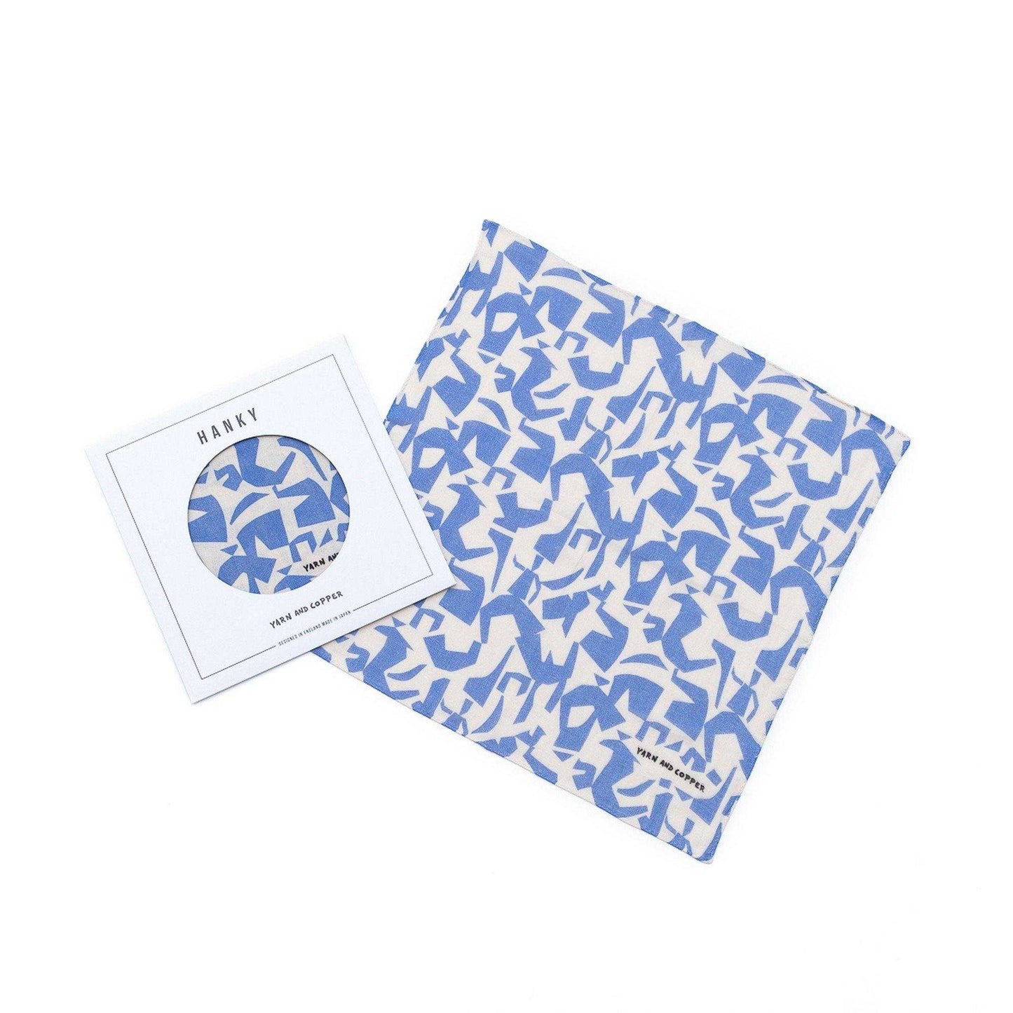 ２色 Japanese Printed Double gaze Organic cotton 'Athens' ハンカチ