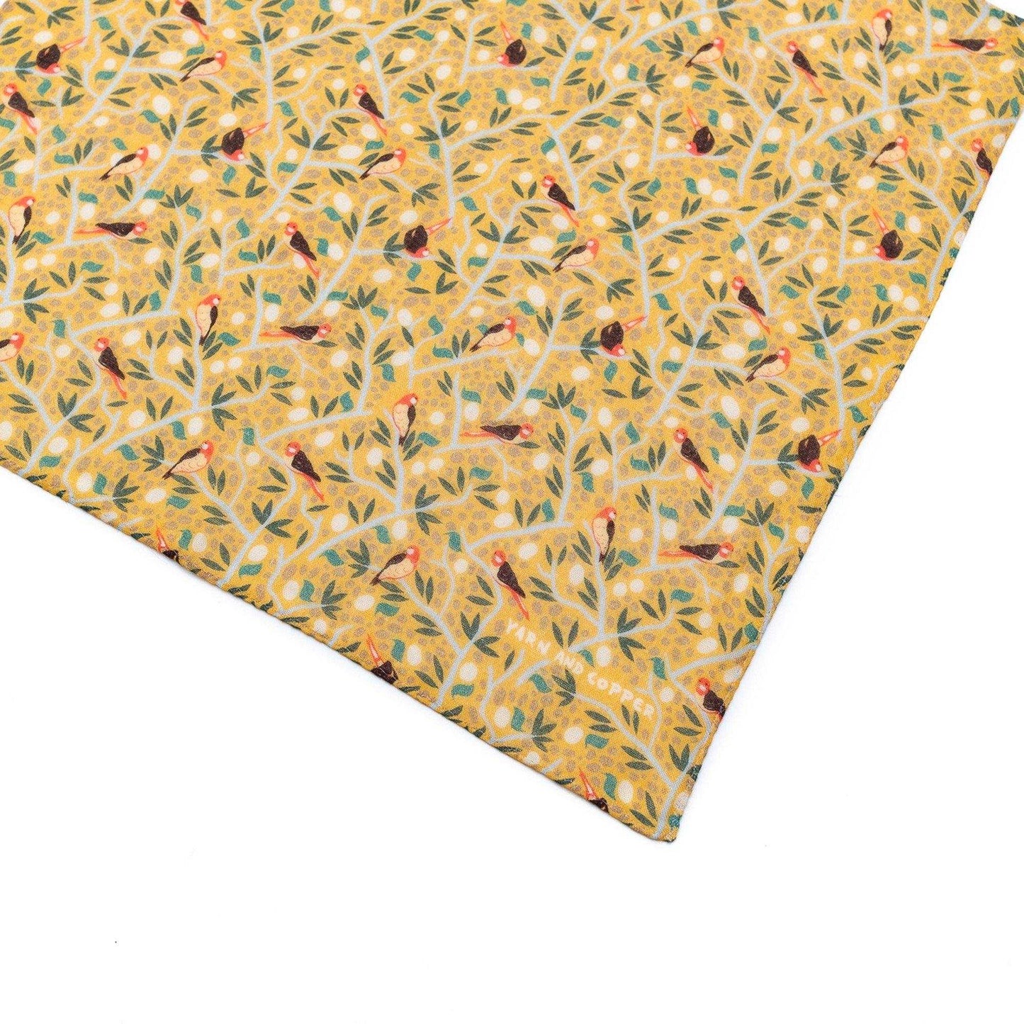 2色 Japanese Printed Double gaze Organic cotton 'Birchwood' ハンカチ