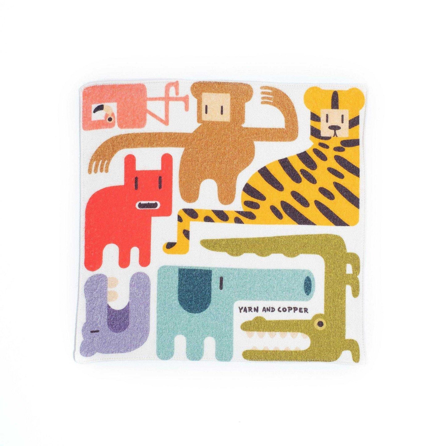 Baby & Kids Hanky 'ZOO' Organic Cotton mini handkerchief ミニハンカチ