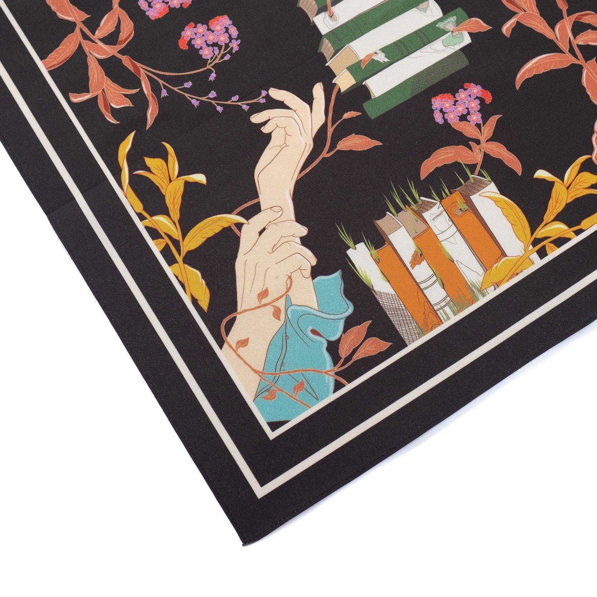 2色 Japanese Printed O.Cotton 'A Shakespearean dream' ハンカチ/ポケットチーフ