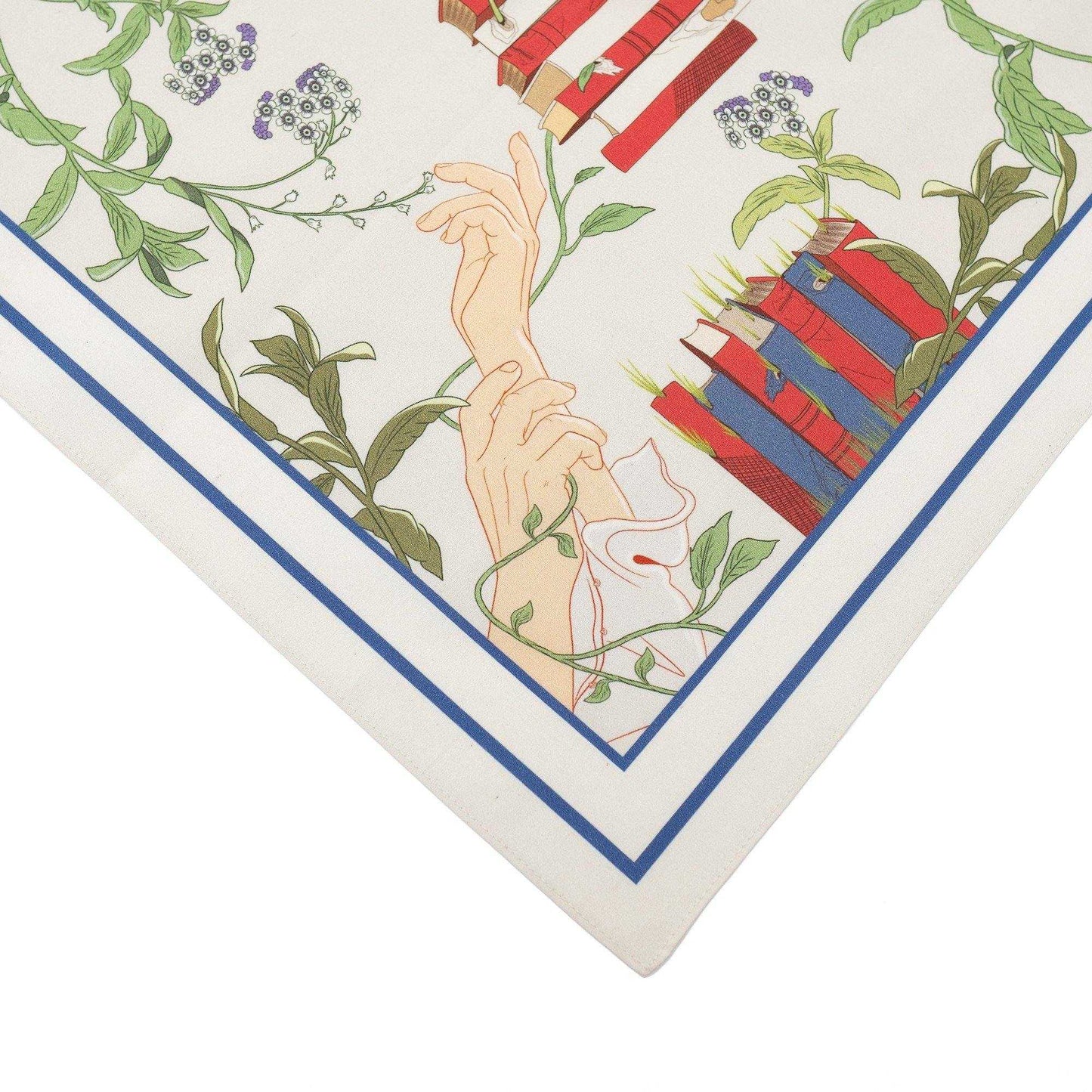 2色 Japanese Printed O.Cotton 'A Shakespearean dream' ハンカチ/ポケットチーフ