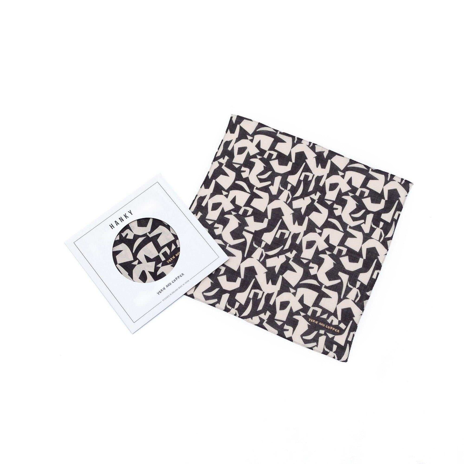 2色 Japanese Printed Double gaze Organic cotton 'Athens' ハンカチ
