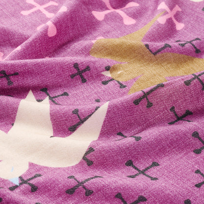 Soft wool twill 'Cornwall' pink purple ロングストール