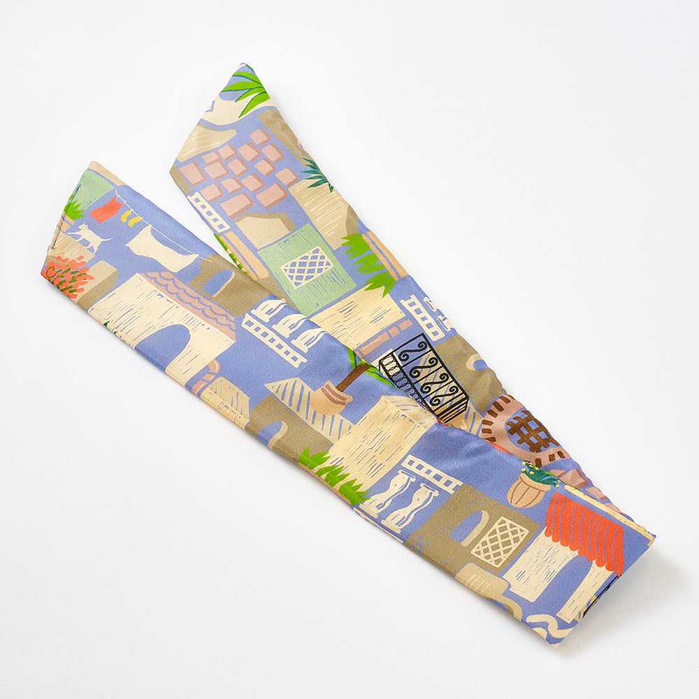 Japanese Printed Silk 'Italy' ヘッドスカーフ/ミニスカーフ | YARN & COPPER