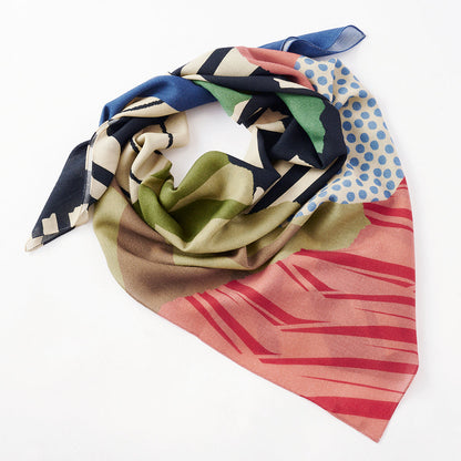 3月お届け予定！Silk Cotton 'Den Bosch' black 大判スカーフ