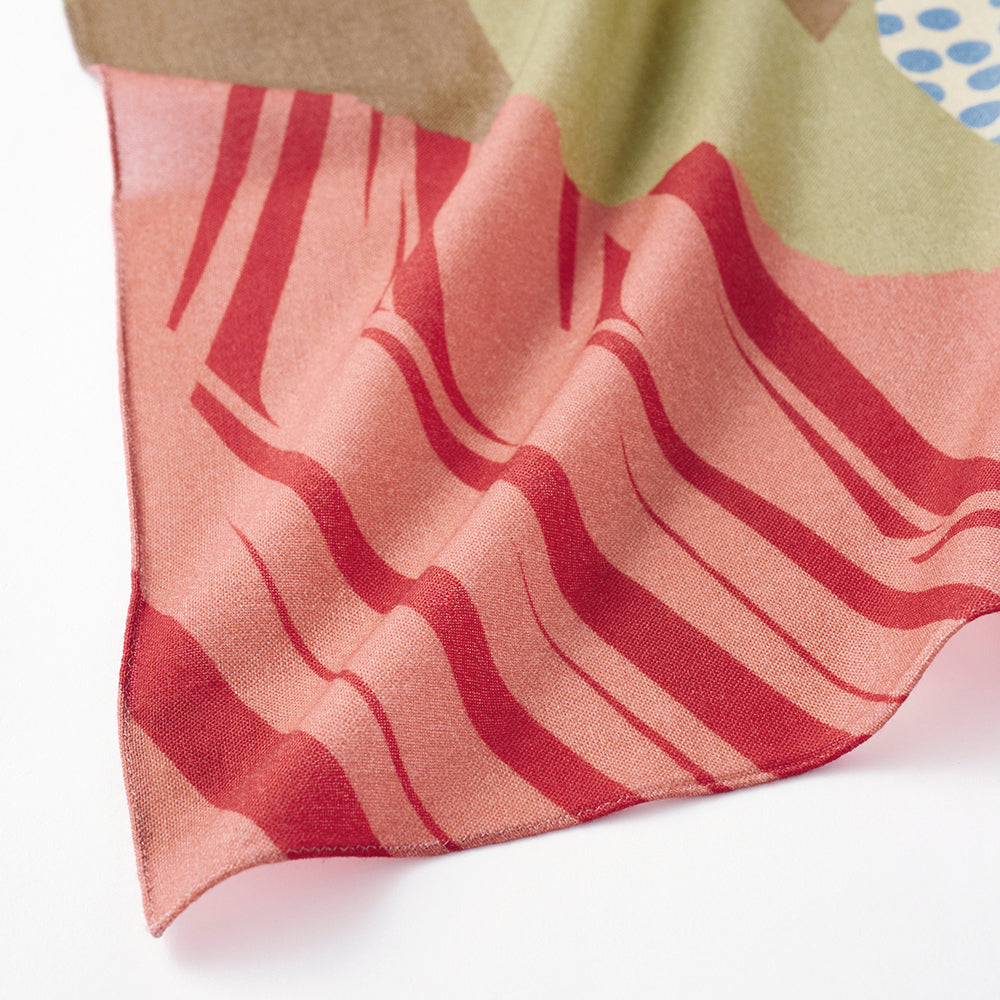 3月お届け予定！Silk Cotton 'Den Bosch' black 大判スカーフ