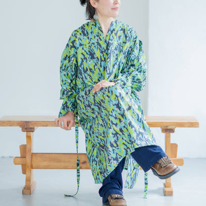 Banshu Ori Japanese Wool/Cotton Jacquard Coat Dress / Camel