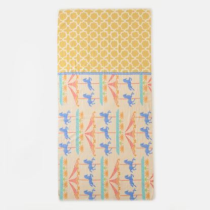 Organic cotton 'Parisian Carosel' peach ロングストール