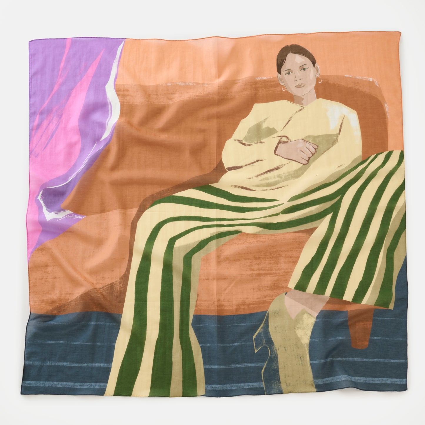 Silk 'Luxembourg' 大判スカーフ