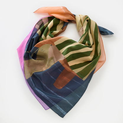 Silk 'Luxembourg' 大判スカーフ