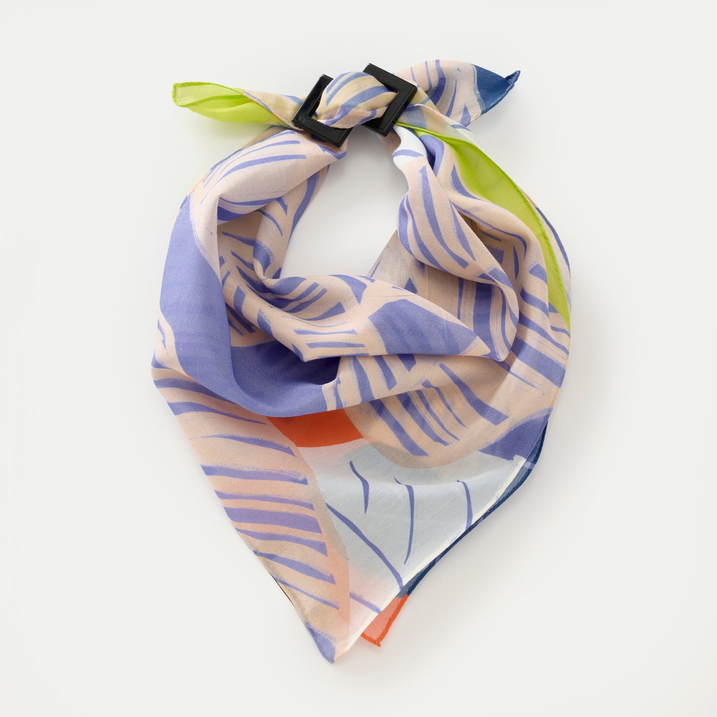 Silk Cotton 'Saint Vincent' sky blue 大判スカーフ