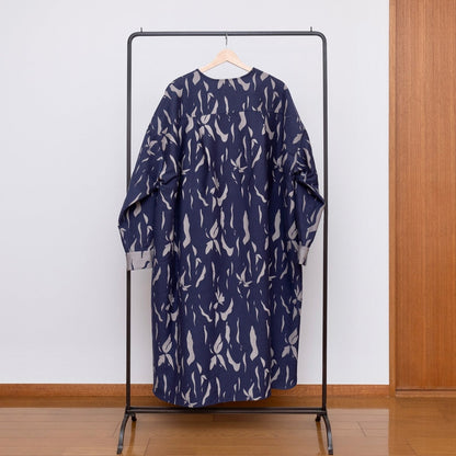 Banshu Ori Japanese Wool/Cotton Jacquard Coat Dress / Camel