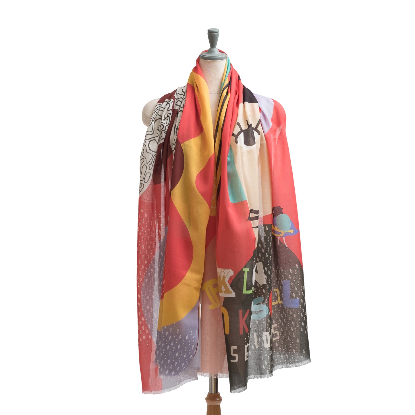 Japanese Printed Organic Cotton 'Brooklyn Funk Soul Sessions' B long stole