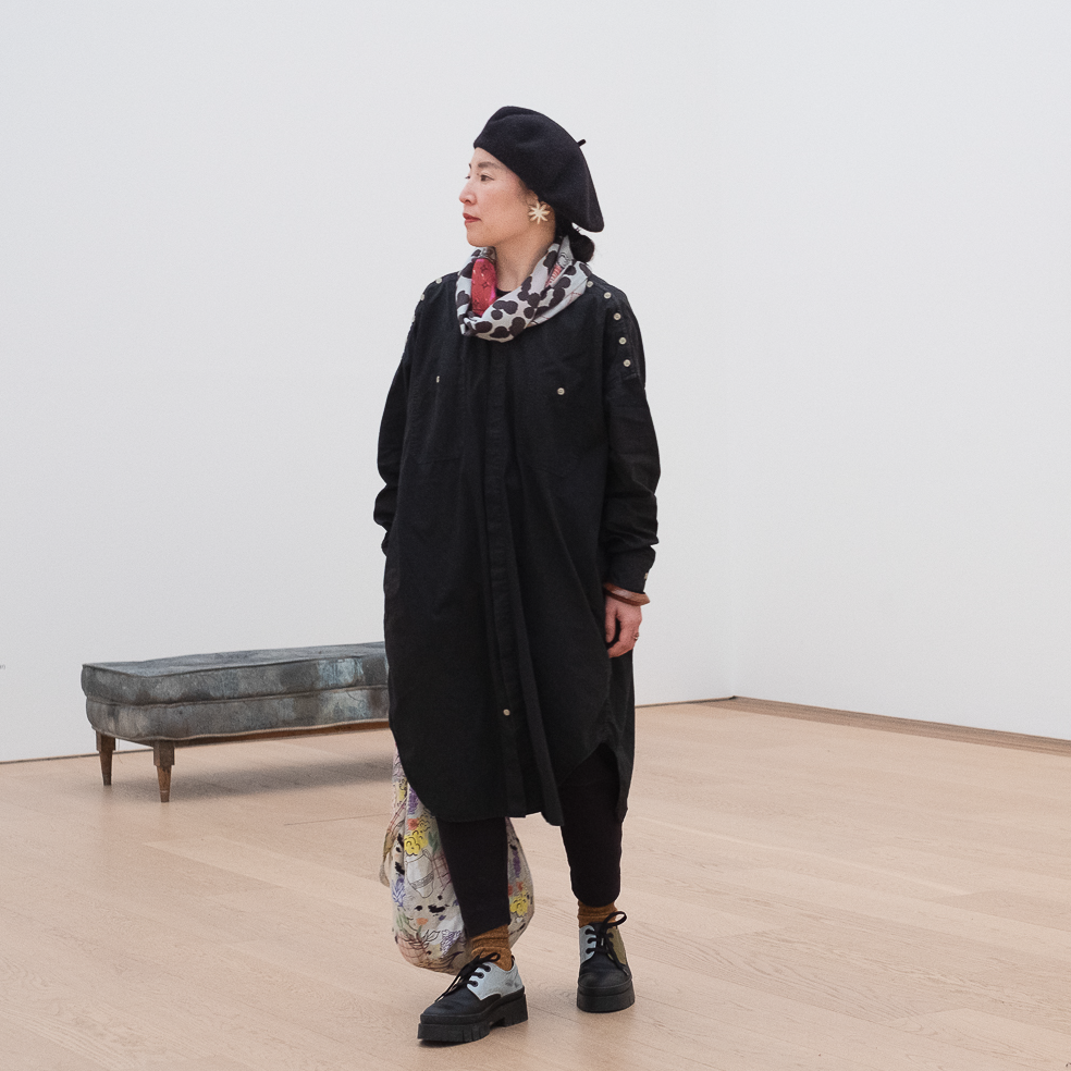 両面シルクのループスカーフ 'Paris Chic'