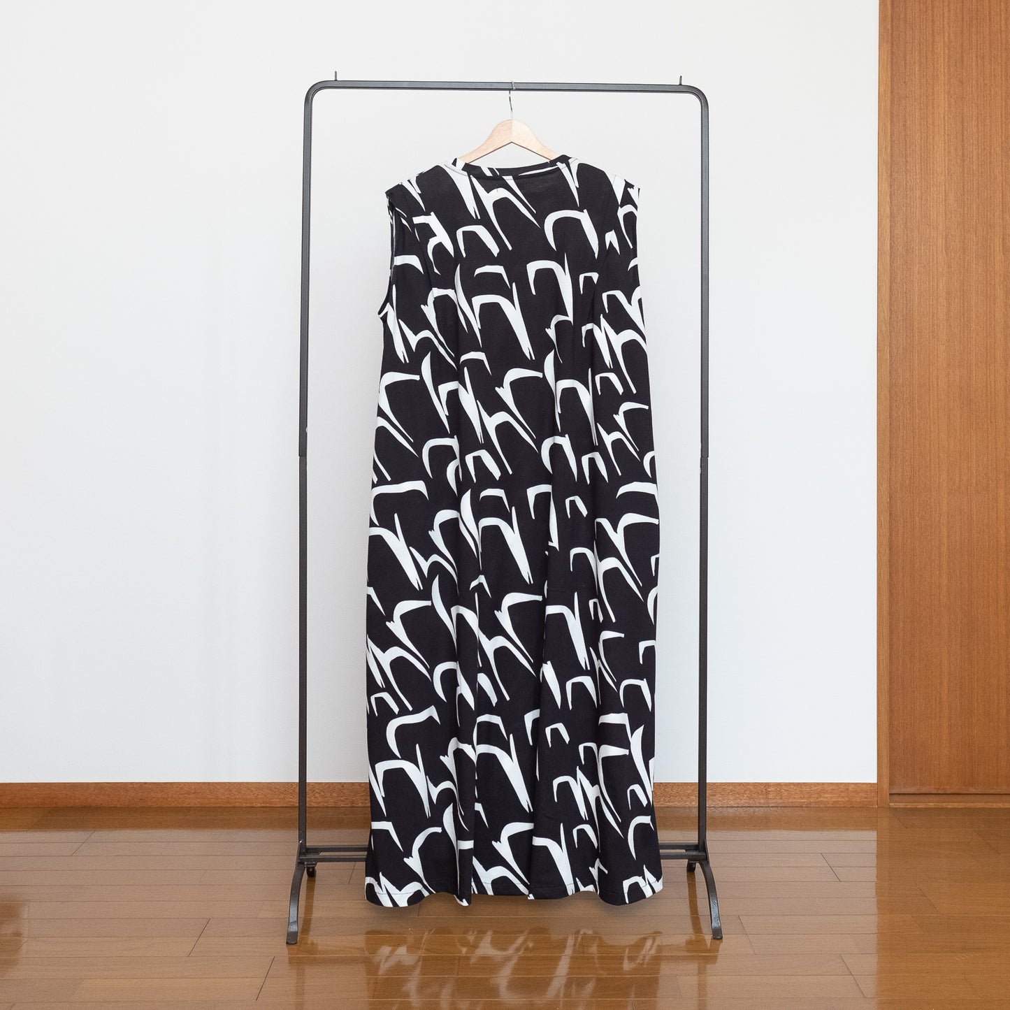 Japanese Printed Organic Cotton 'Brompton' parcel brown tank dress