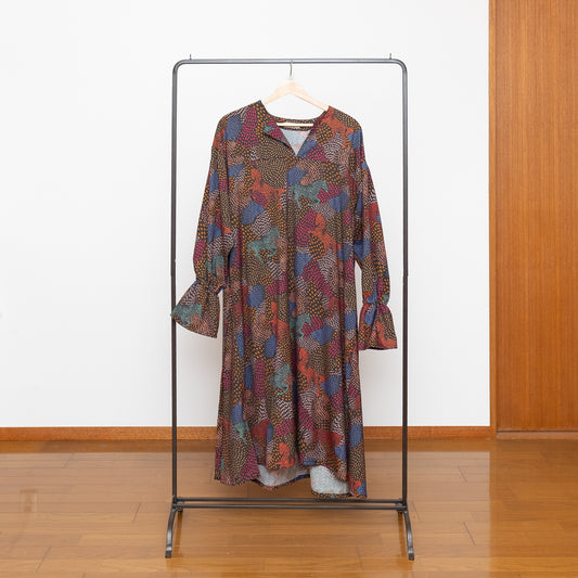 Banshu Ori Robe Manteau Japonais Laine/Coton Jacquard / Camel