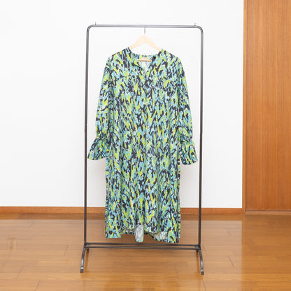 Banshu Ori Japanese Wool/Cotton Jacquard Coat Dress / Camel